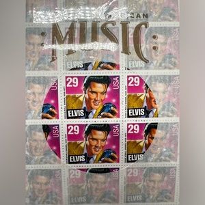 ELVIS PRESLEY LEGENDS OF AMERICAN MUSIC COMMEMORATIVE EDITION USPS 40 STAMPS1992